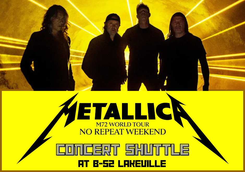 Metallica 2024 Tour. Motorcoach Concert Shuttle.