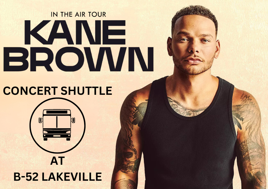 Kane Brown. In the Air Tour. Motorcoach Concert Shuttle.